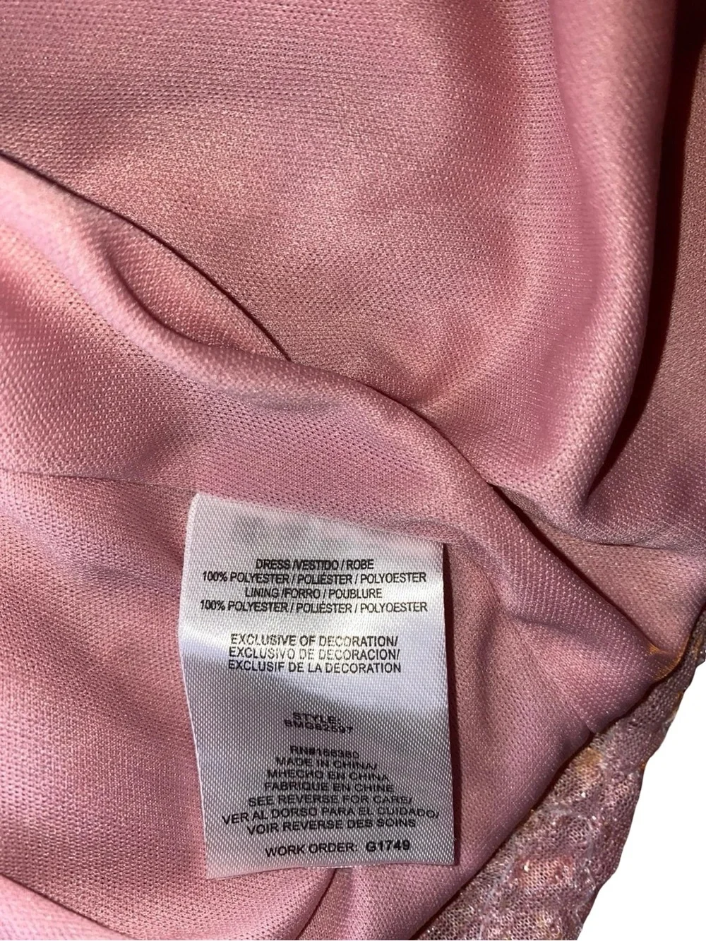 Badgley Mischka Girls Pink Sequin Sheath Dress Organza Puff Sleeve Size 12 NWT